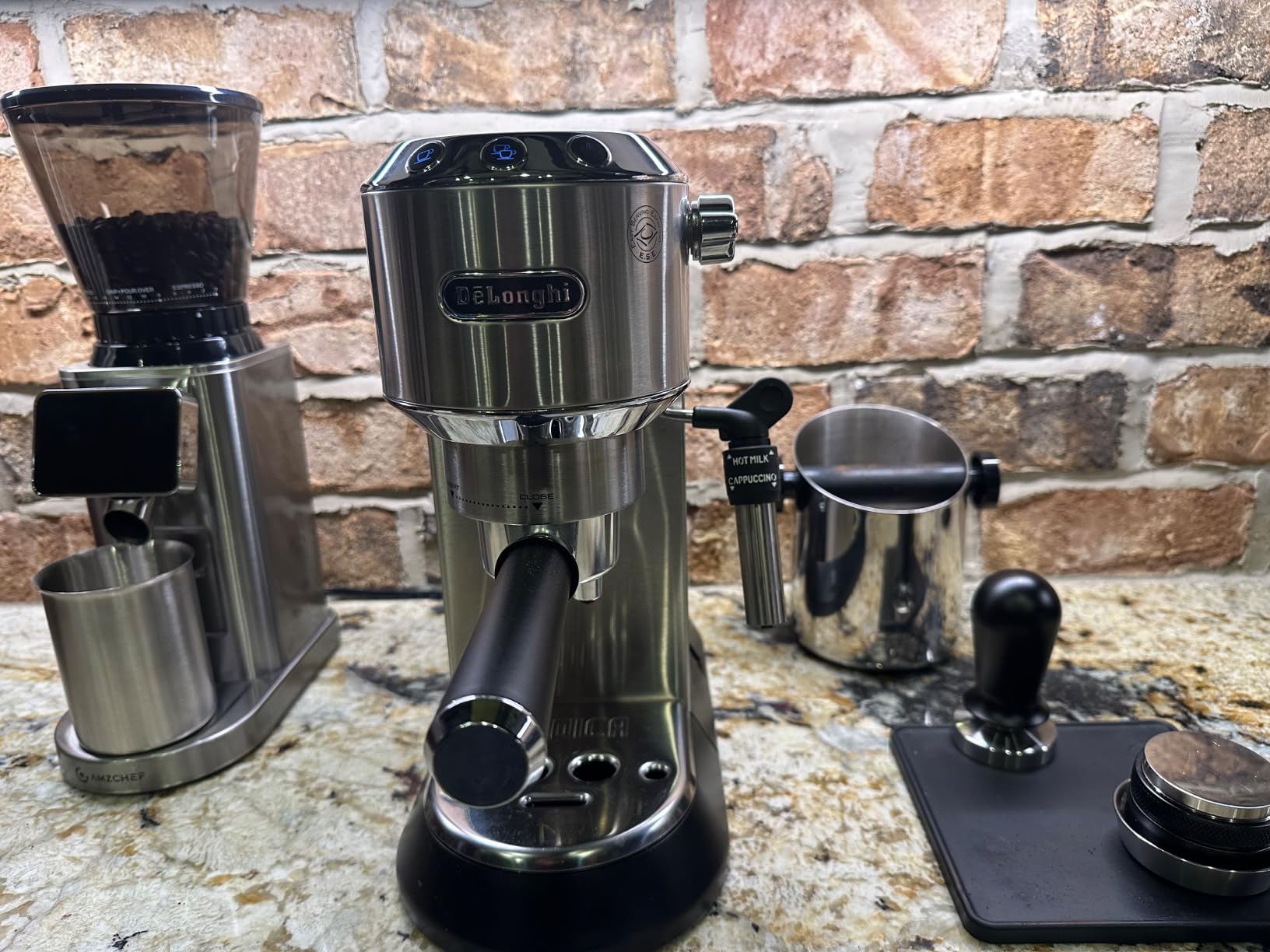 AMZCHEF 64mm Flat Burr Coffee Grinder, Espresso Grinder, 90 Grind Settings customer photo 2