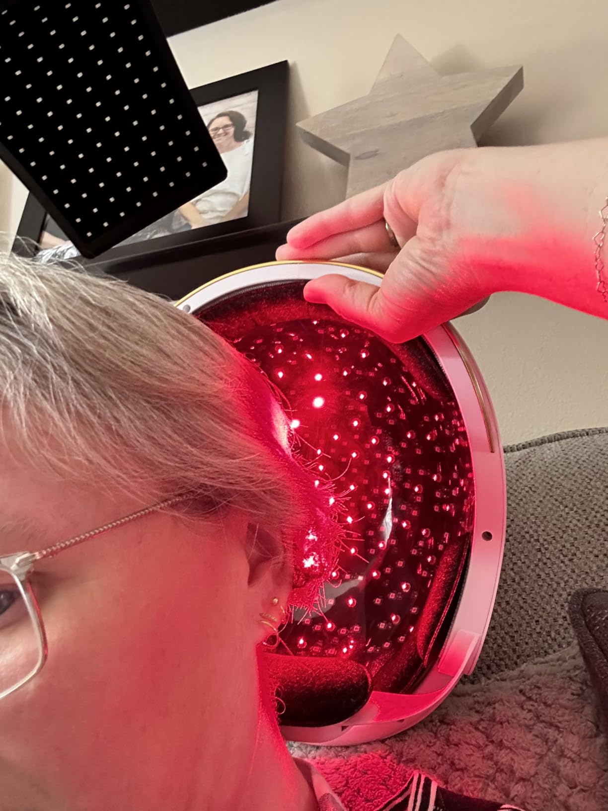 Hair Growth System: Red Light Therapy for Hair Growth Laser Cap - FDA Cleared Laser Therapy Device; Low Level Laser Therapy (LLLT) Device for Home Use, Hands-Free Portable Design customer photo 1