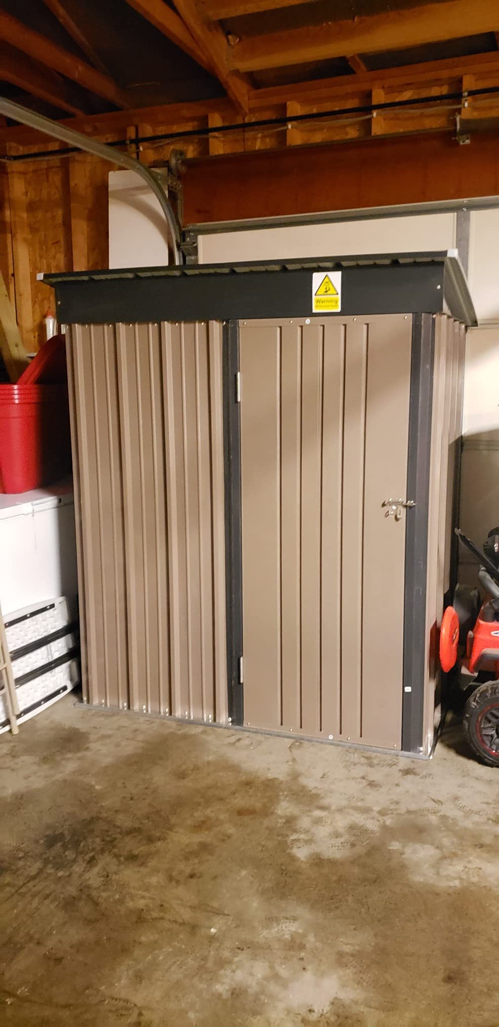 UDPATIO Outdoor Resin Storage Shed 8 x 10 FT, Plastic Storage Shed with Floor Large Outdoors Garden Tool Storage Shed Outside Clearance Shed with Lockable Door for Bike, Backyard, Patio, Dark Drey customer photo 1