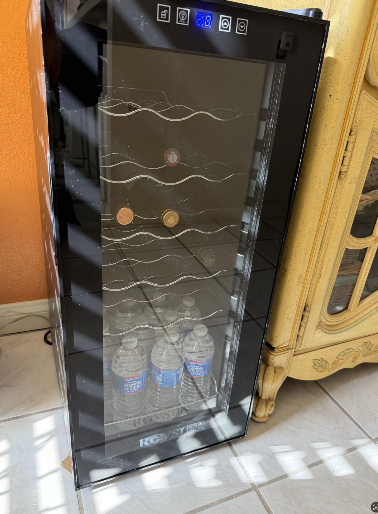 ROVSUN 15 Inch Dual Zone Wine Fridge, 26 Bottle Wine Cooler Refrigerator customer photo 2