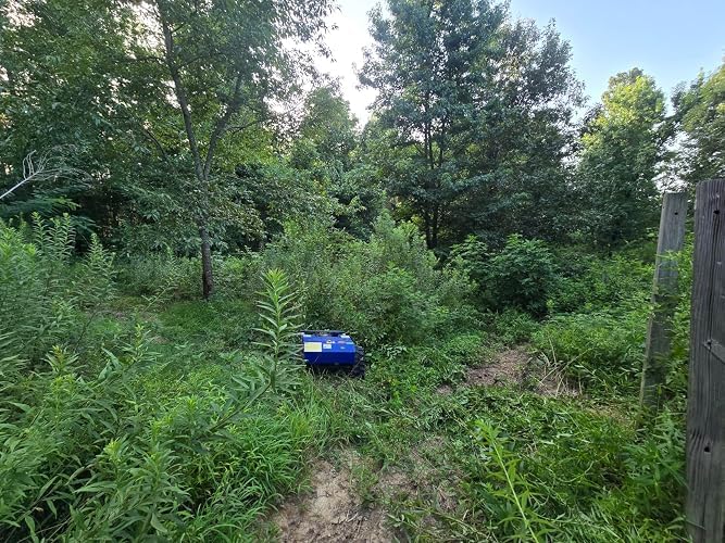 Professional Remote Control Lawn Mower with Adjustable Height & Zero Turn - Gas-Powered Crawler Track Mower for Steep Slopes (45°), Ideal for Straw and Vines (Blue, Mowing+Optional Snow Plow) customer photo 1