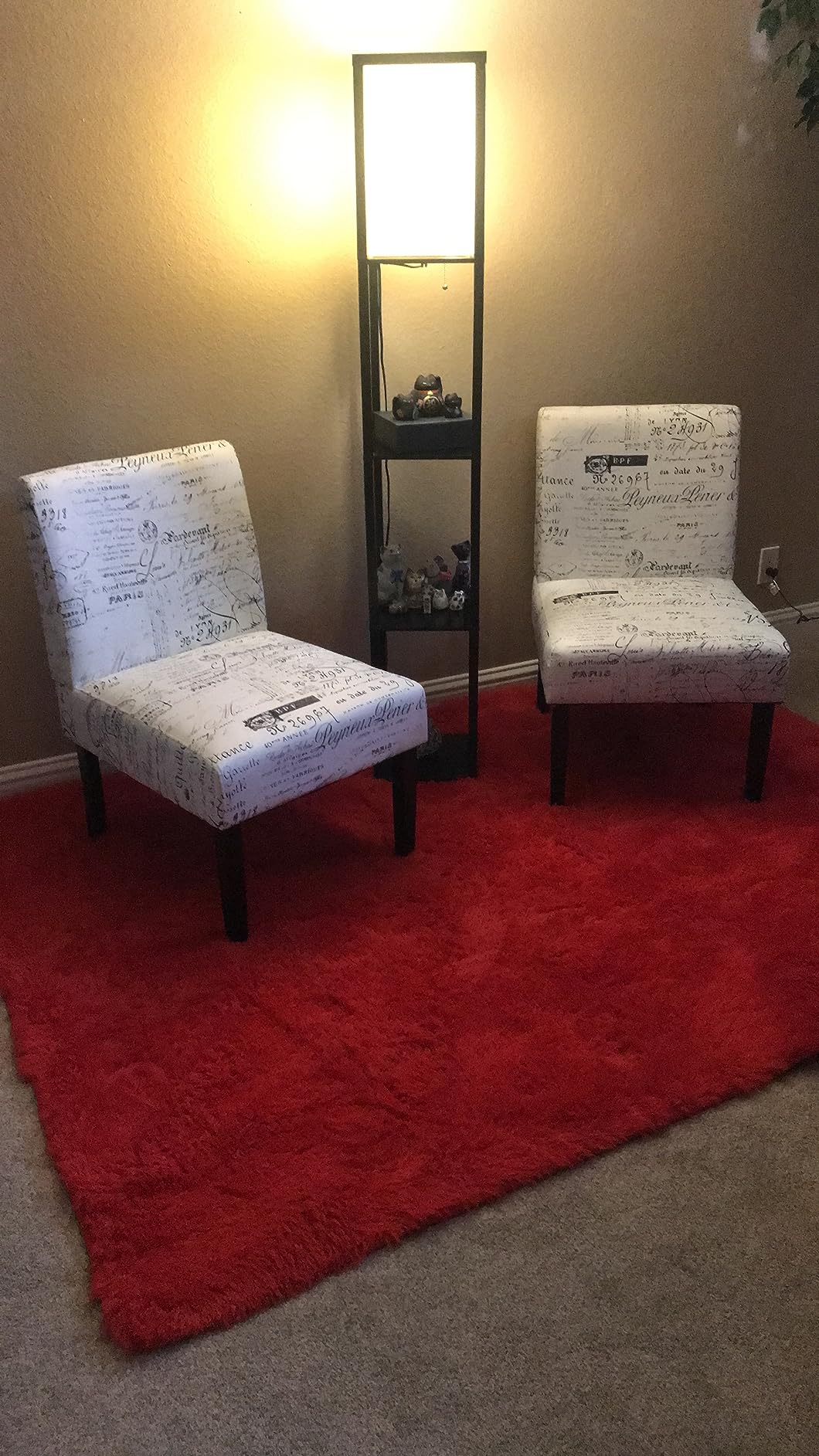 Armless Accent Chair Loveseat, Small Sofa, Brown Faux Leather, Modern customer photo 2