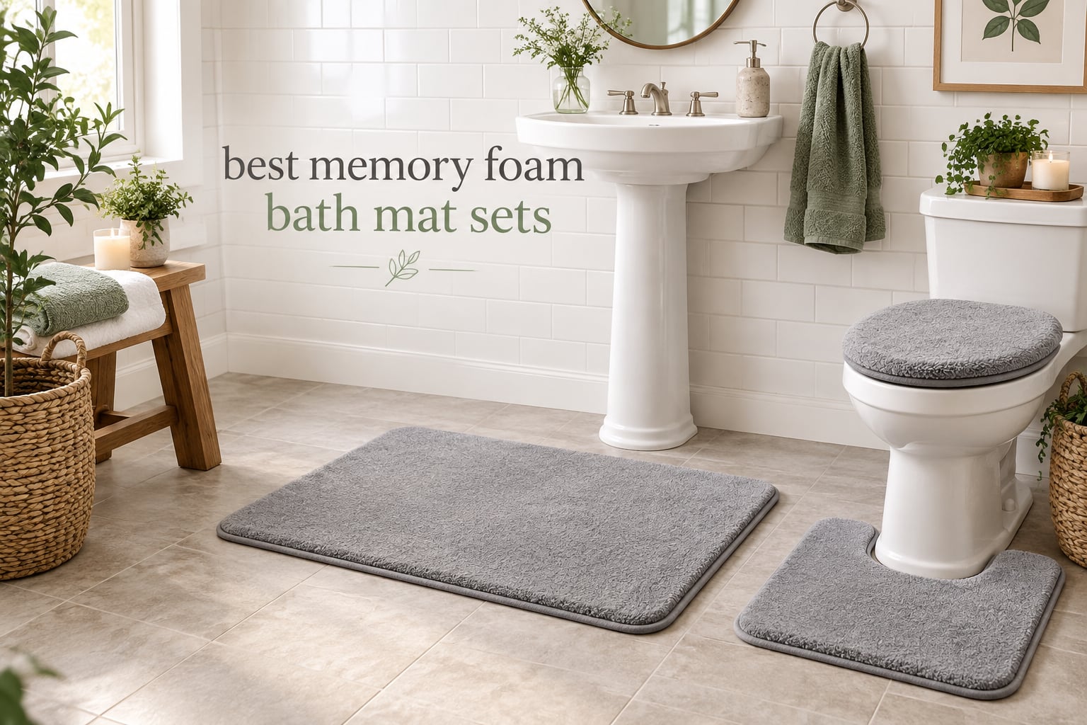 best memory foam bath mat sets