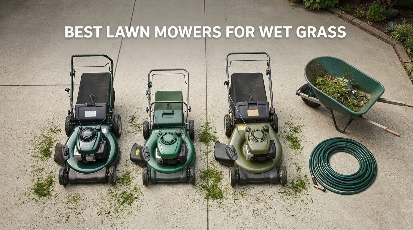 best lawn mowers for wet grass