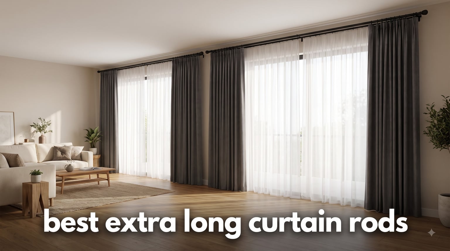 best extra long curtain rods