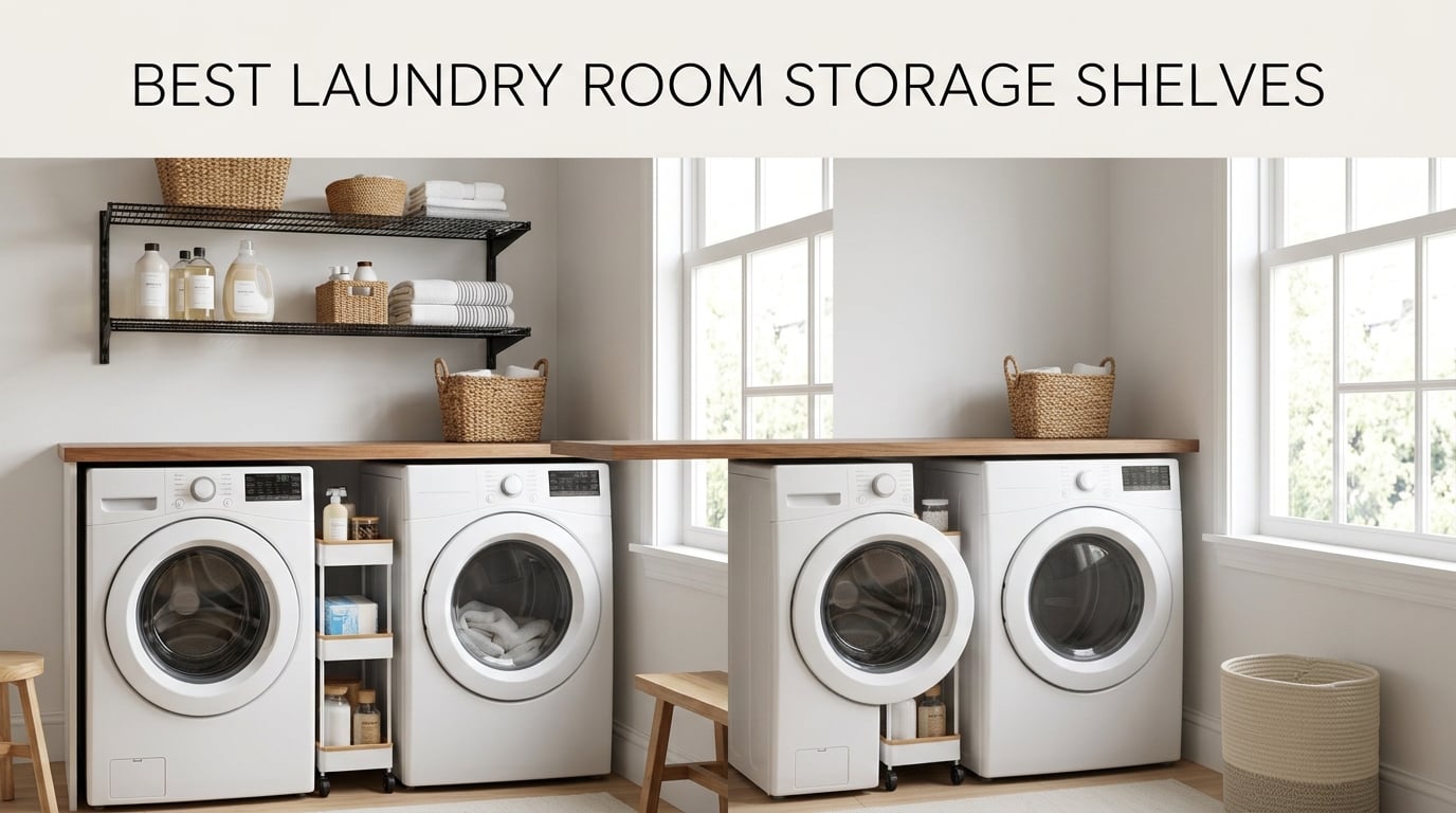 best laundry room storage shelves
