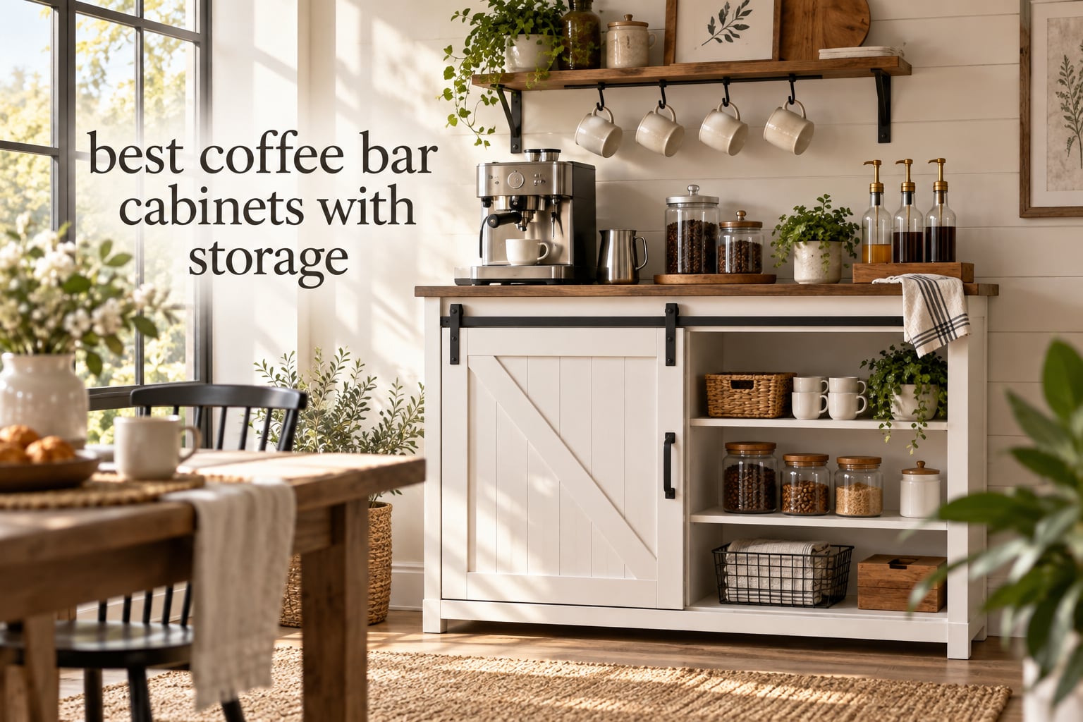 best coffee bar cabinets with storage