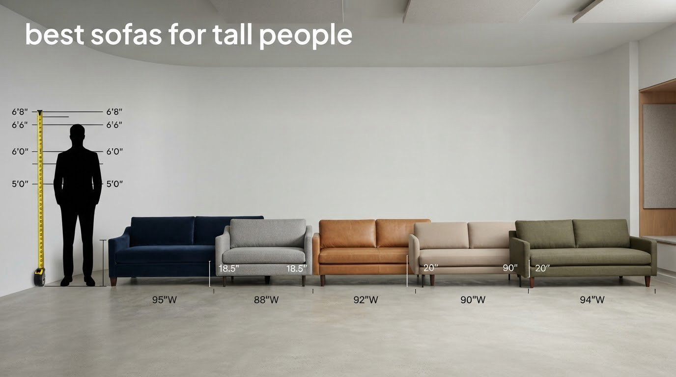 best sofas for tall people