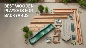 best wooden playsets for backyards