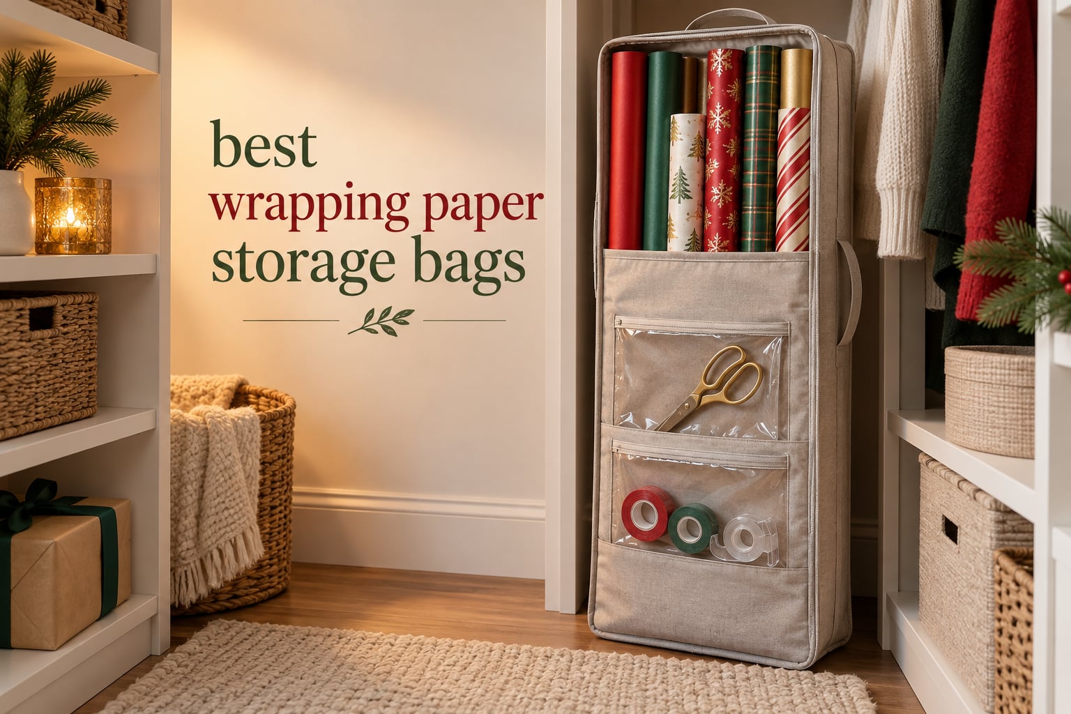 best wrapping paper storage bags