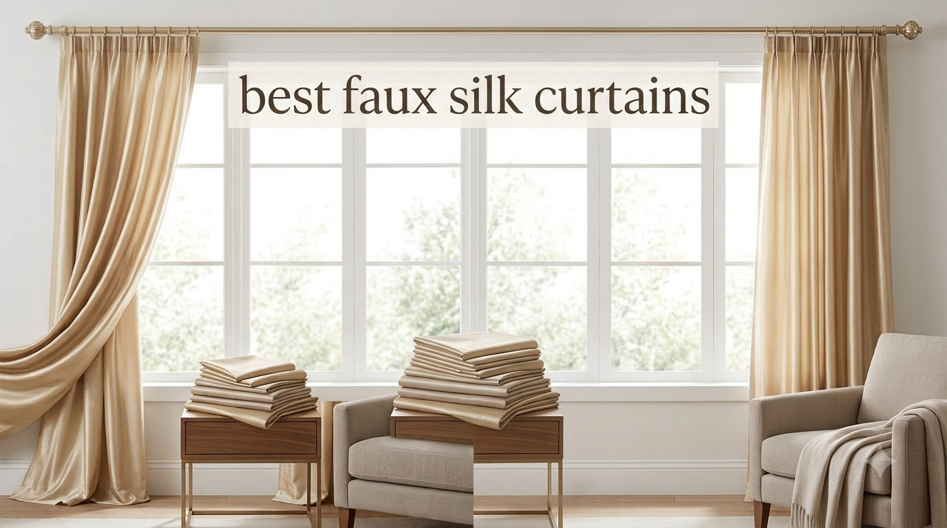 best faux silk curtains