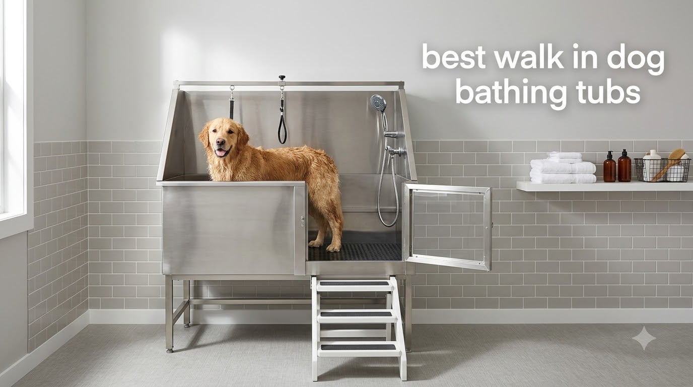 best walk in dog bathing tubs