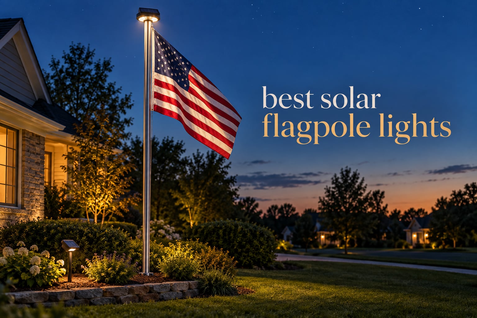 best solar flagpole lights