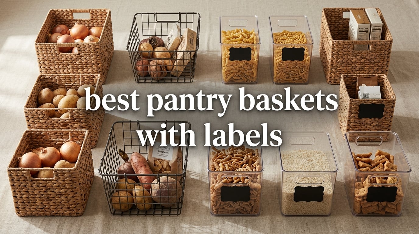 best pantry baskets with labels
