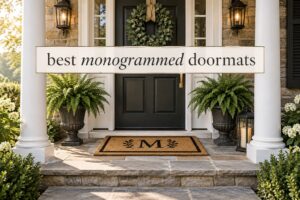 best monogrammed doormats