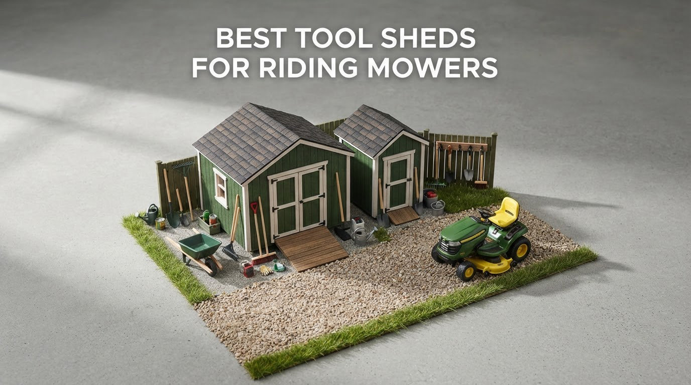 best tool sheds for riding mowers
