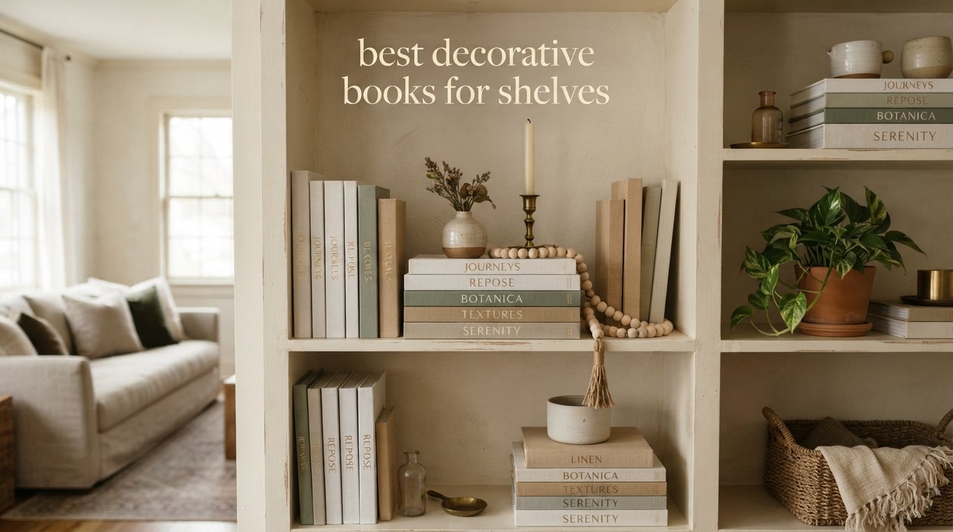 best decorative books for shelves
