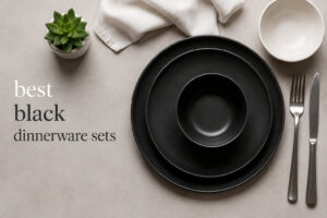 best black dinnerware sets