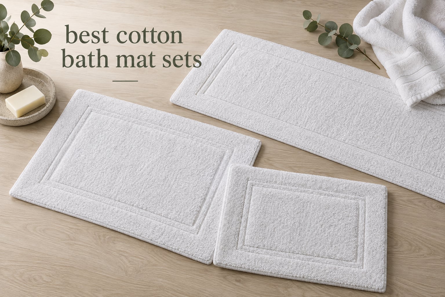 best cotton bath mat sets