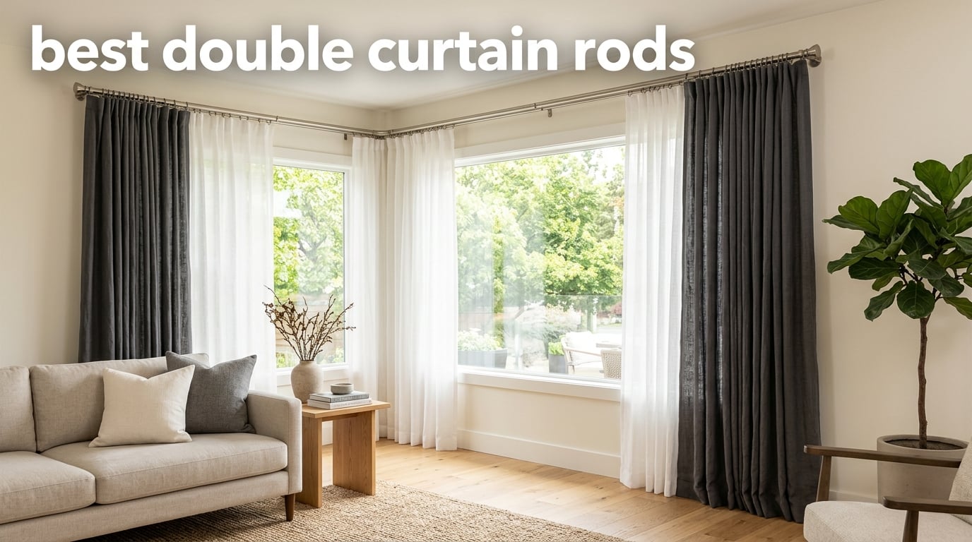 best double curtain rods