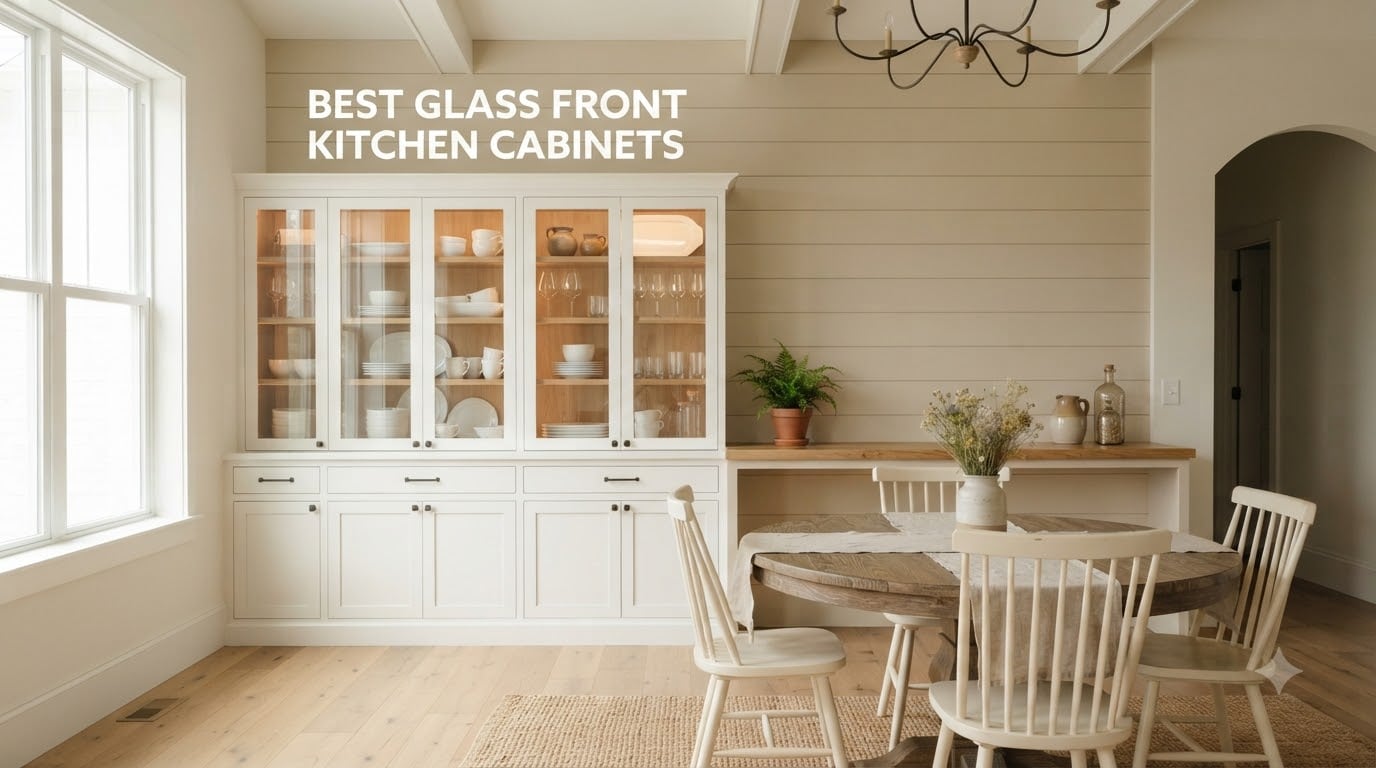 best glass front kitchen cabinets