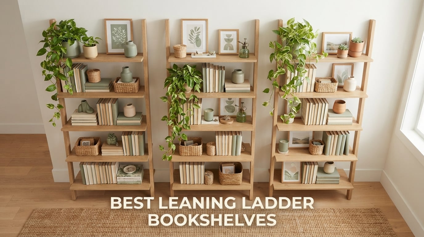 best leaning ladder bookshelves