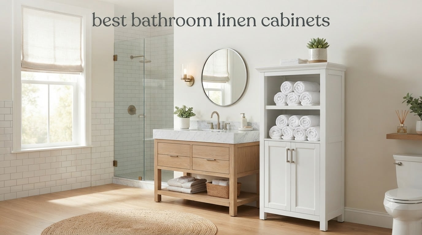 best bathroom linen cabinets