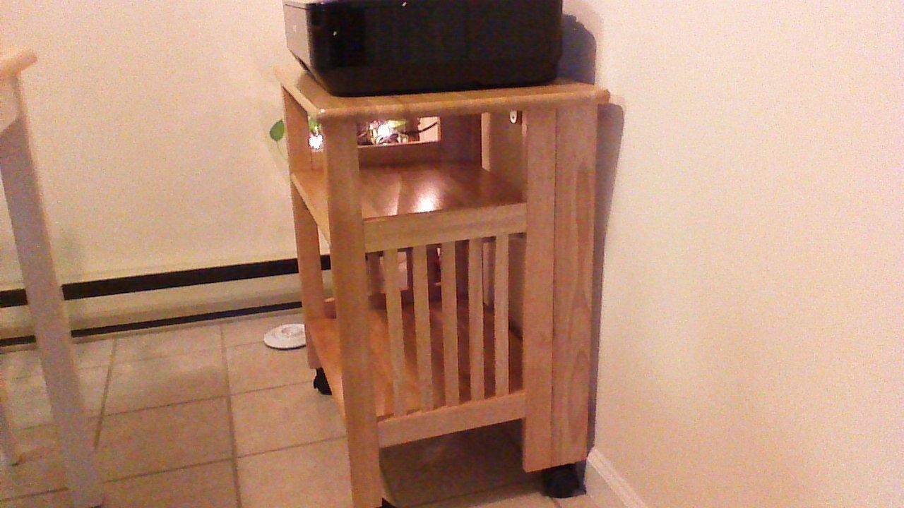 Winsome Mission 2-Shelf Wood Mobile Printer Stand, Brown (81628) customer photo 2
