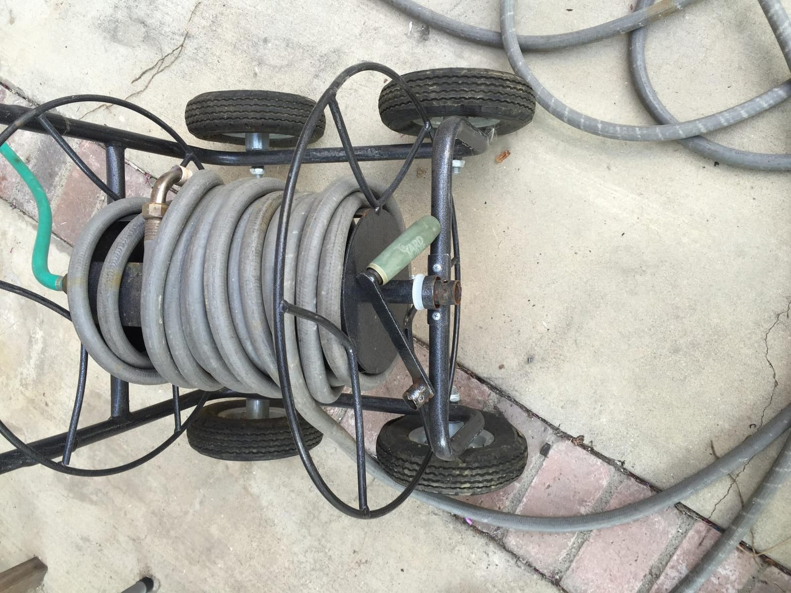Yard Butler Hose Cart, Metal Hose Caddy, 2 Wheels, 200 Feet customer photo 2