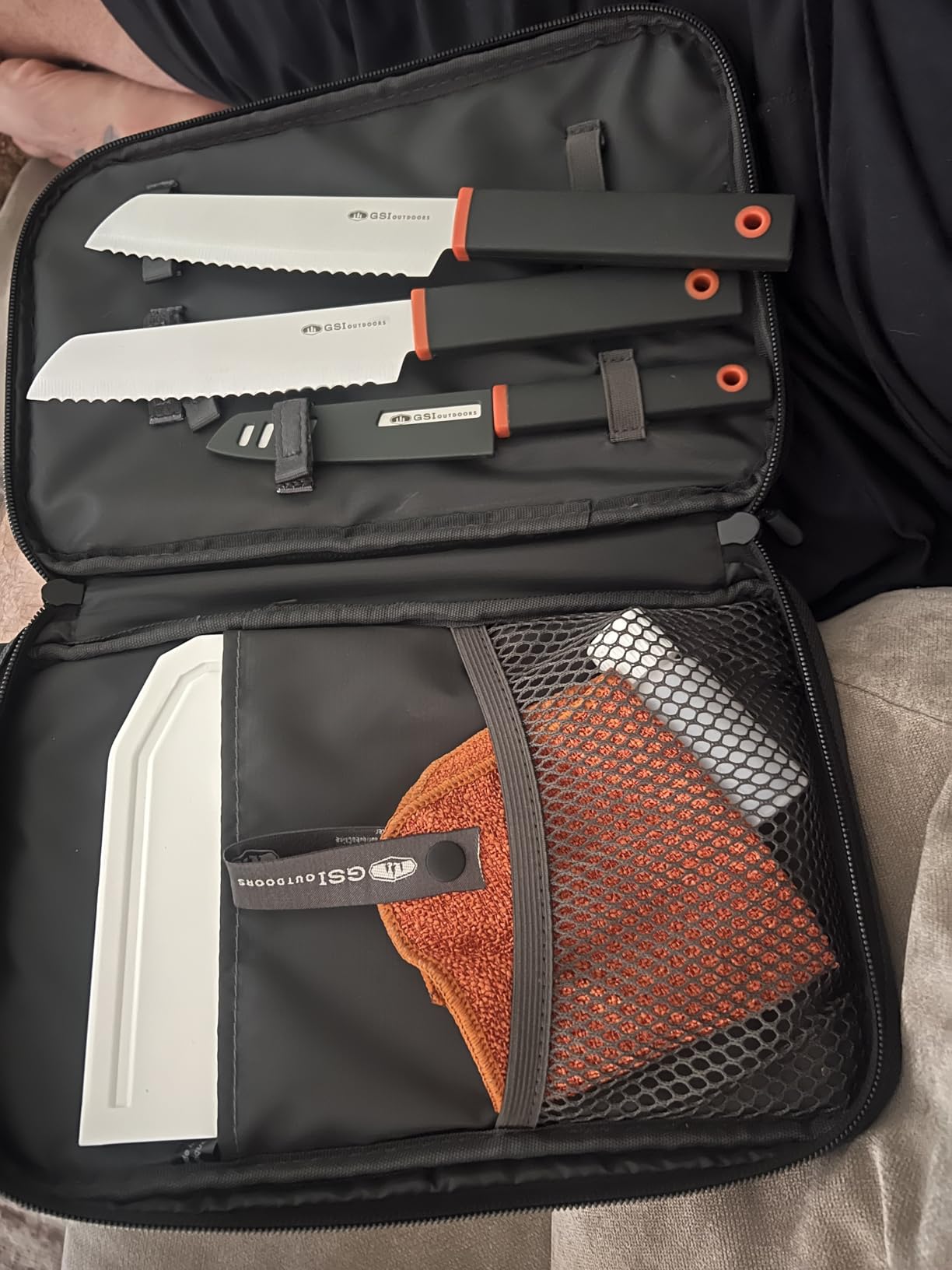 GSI Outdoors Santoku Knife Set, 6 pc Camp Chef Kit with Cutting Board customer photo 1