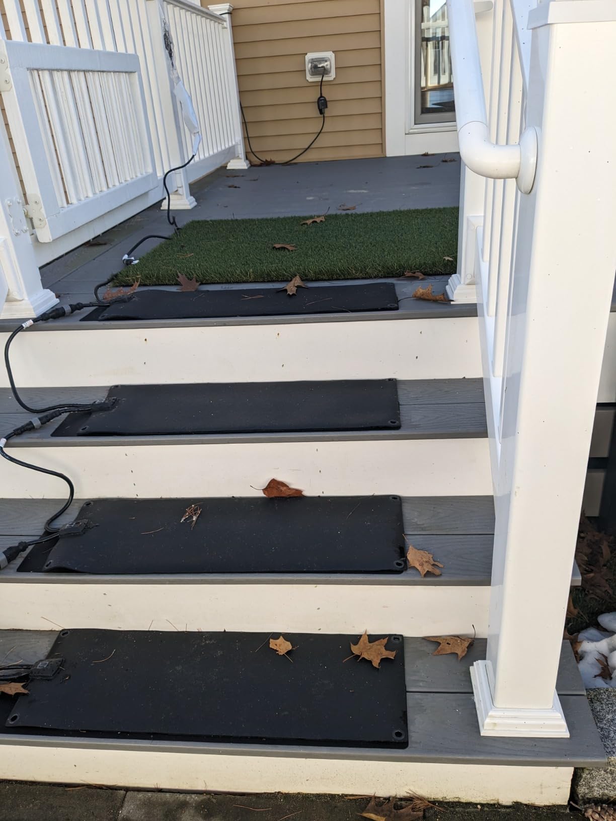 HeatTrak Heated Snow Melting Mats for Stairs - Heated Outdoor Mats - Electric Snow Melting Mats for Winter Snow Removal - Trusted Snow and Ice Melting Mats and No-Slip Stair Heating Mats (10