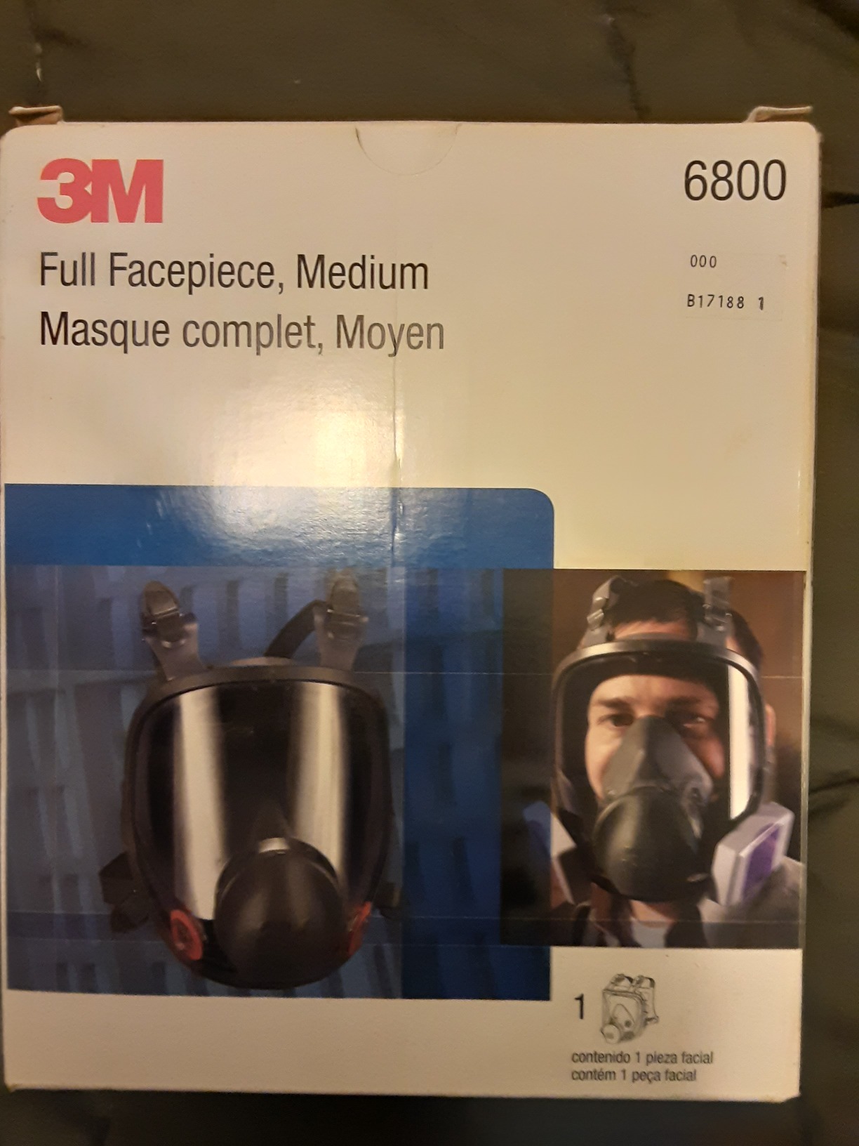 3M Full Facepiece Reusable Respirator 6800, NIOSH, Medium customer photo 1