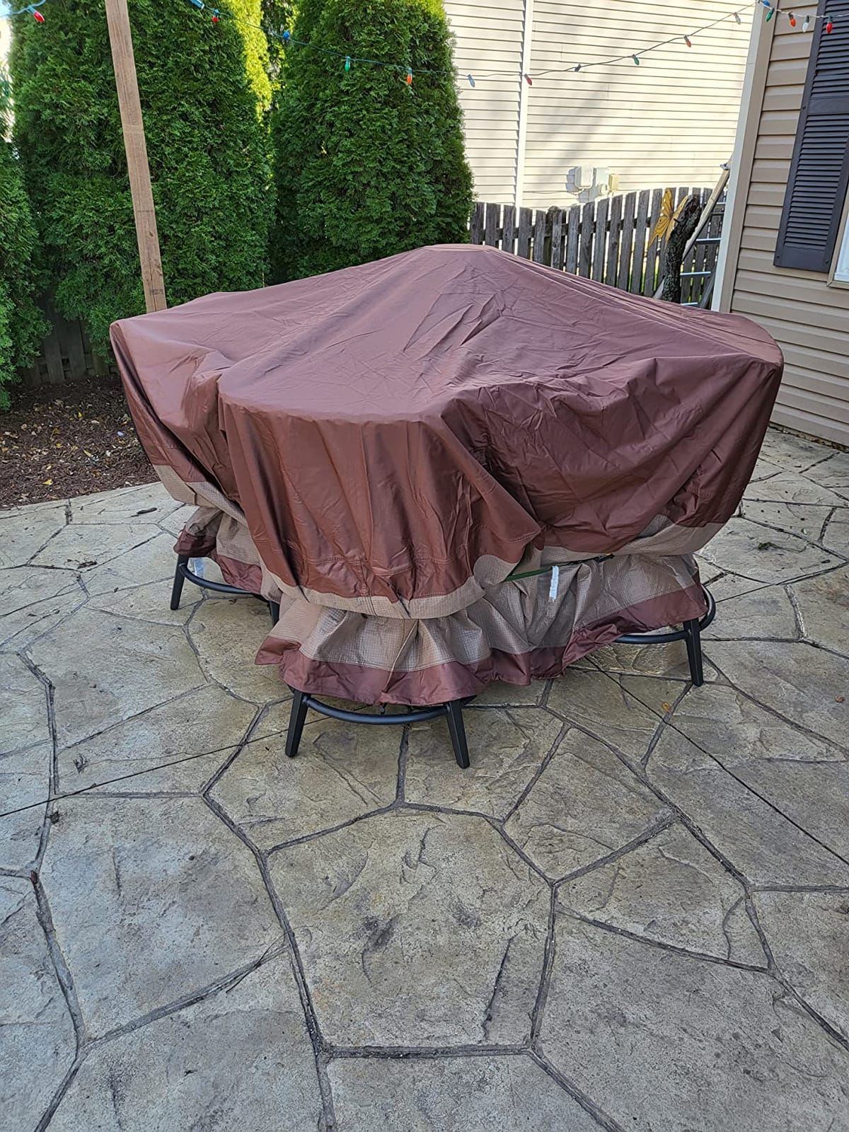Duck Covers Ultimate Waterproof Round Patio Table & Chair Set Cover, 108 Inch customer photo 1