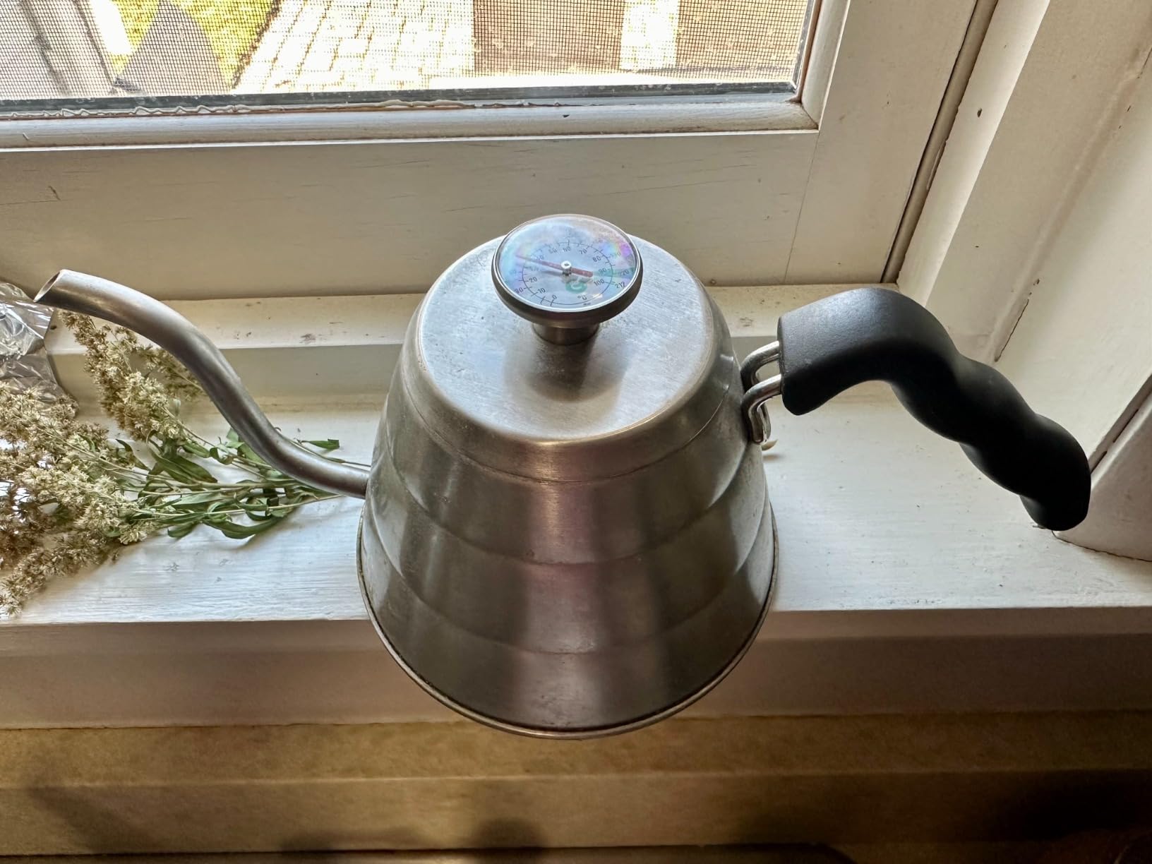 Coffee Gator Gooseneck Kettle with Thermometer - 34oz customer photo 1