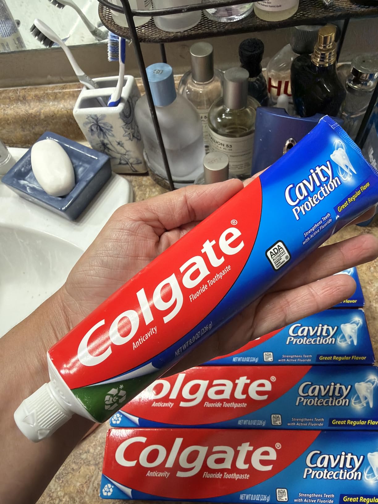 Colgate Cavity Protection Fluoride Toothpaste, Mint, 6 Pack, 6 oz customer photo 1