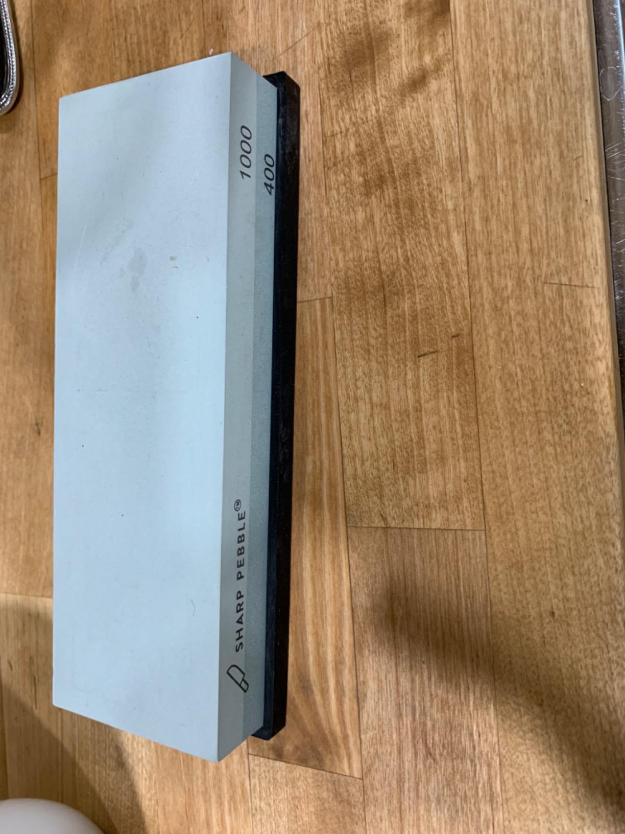 Sharp Pebble Whetstone Knife Sharpening Stone Kit - 2 Sided 400/1000 Grit customer photo 1