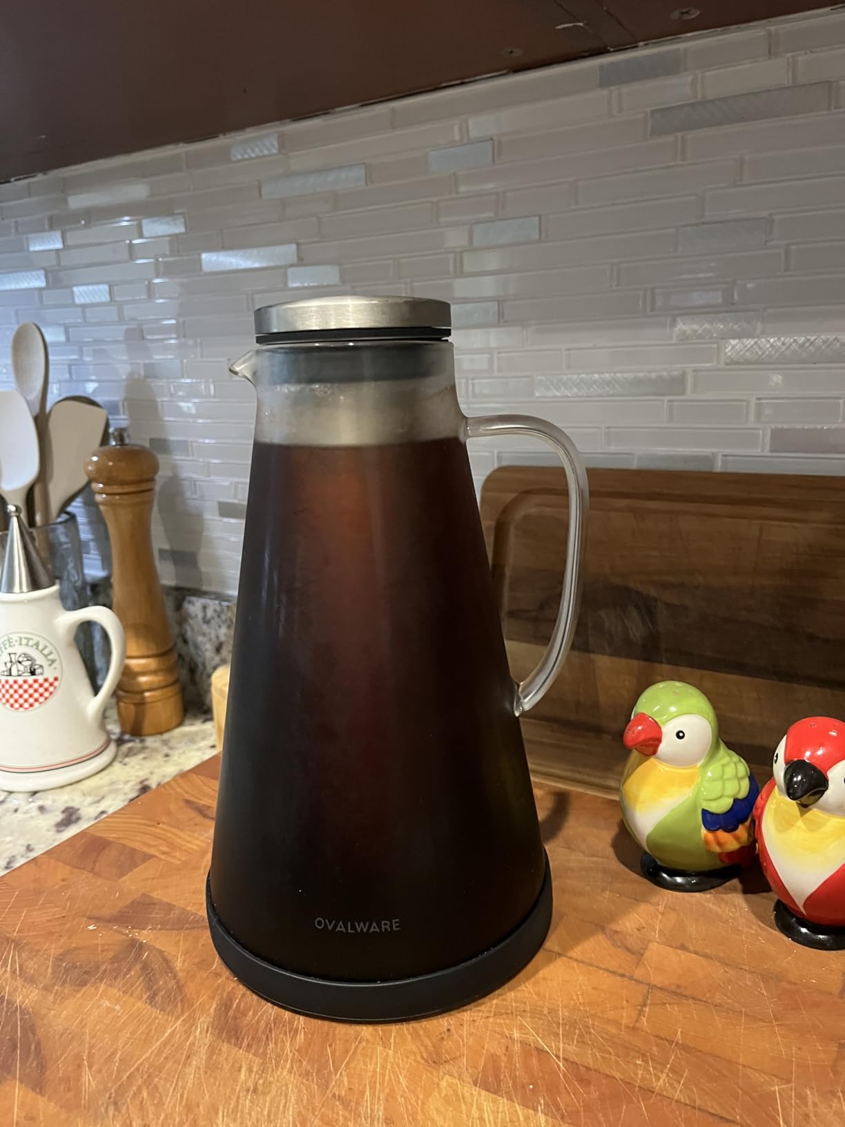 OVALWARE Airtight Cold Brew Coffee Maker with Tea Infuser & Spout 1.5L/51oz customer photo 2