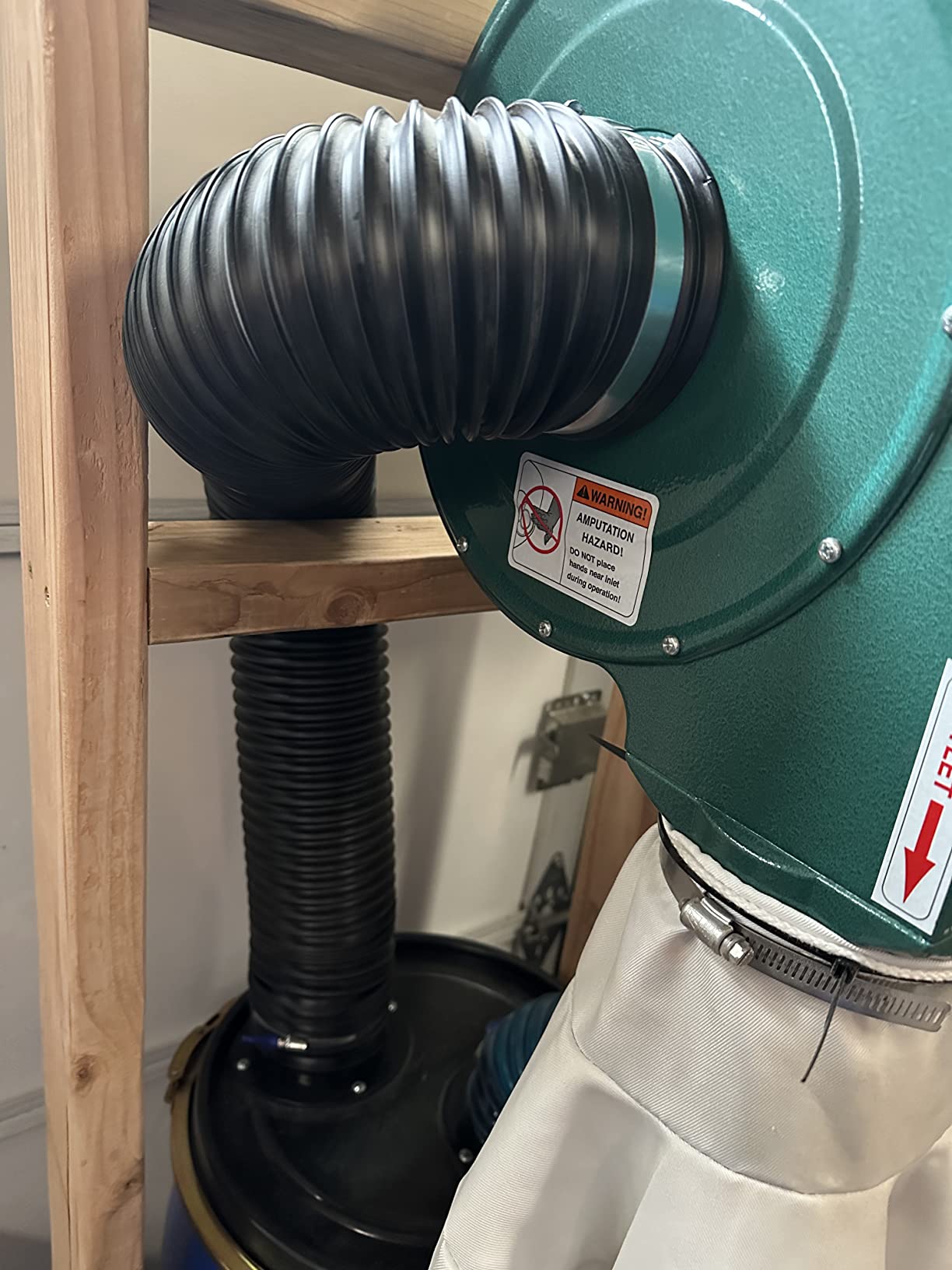 POWERTEC 70207 4 Inch Flexible Dust Collection Hose and Fittings Kit customer photo 2
