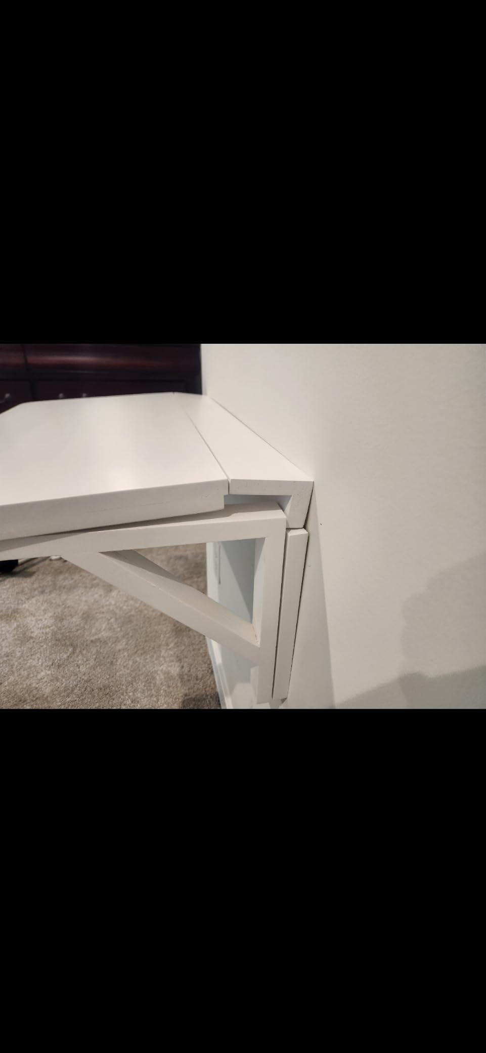 MM MELISEN Solid Wood Wall-Mounted Folding Table in Natural, 23.6