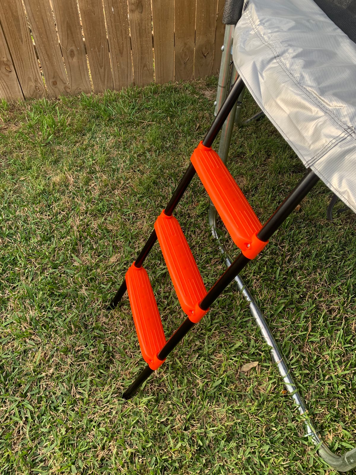 N1Fit Trampoline Ladder - Universal 3-Step Trampoline Steps Supporting up to 220 lbs - Powder Coated & UV Treated Trampoline Stairs Accessories for Kids All Weather Exposure - Sturdy & Safe Design customer photo 1