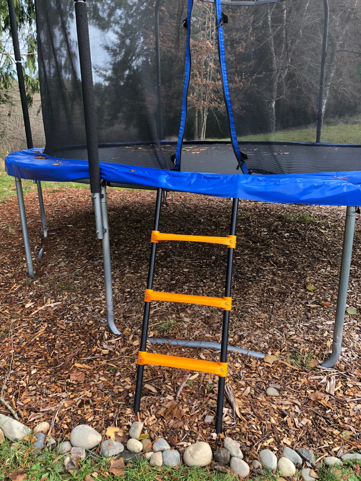 N1Fit Trampoline Ladder - Universal 3-Step Trampoline Steps Supporting up to 220 lbs - Powder Coated & UV Treated Trampoline Stairs Accessories for Kids All Weather Exposure - Sturdy & Safe Design customer photo 2