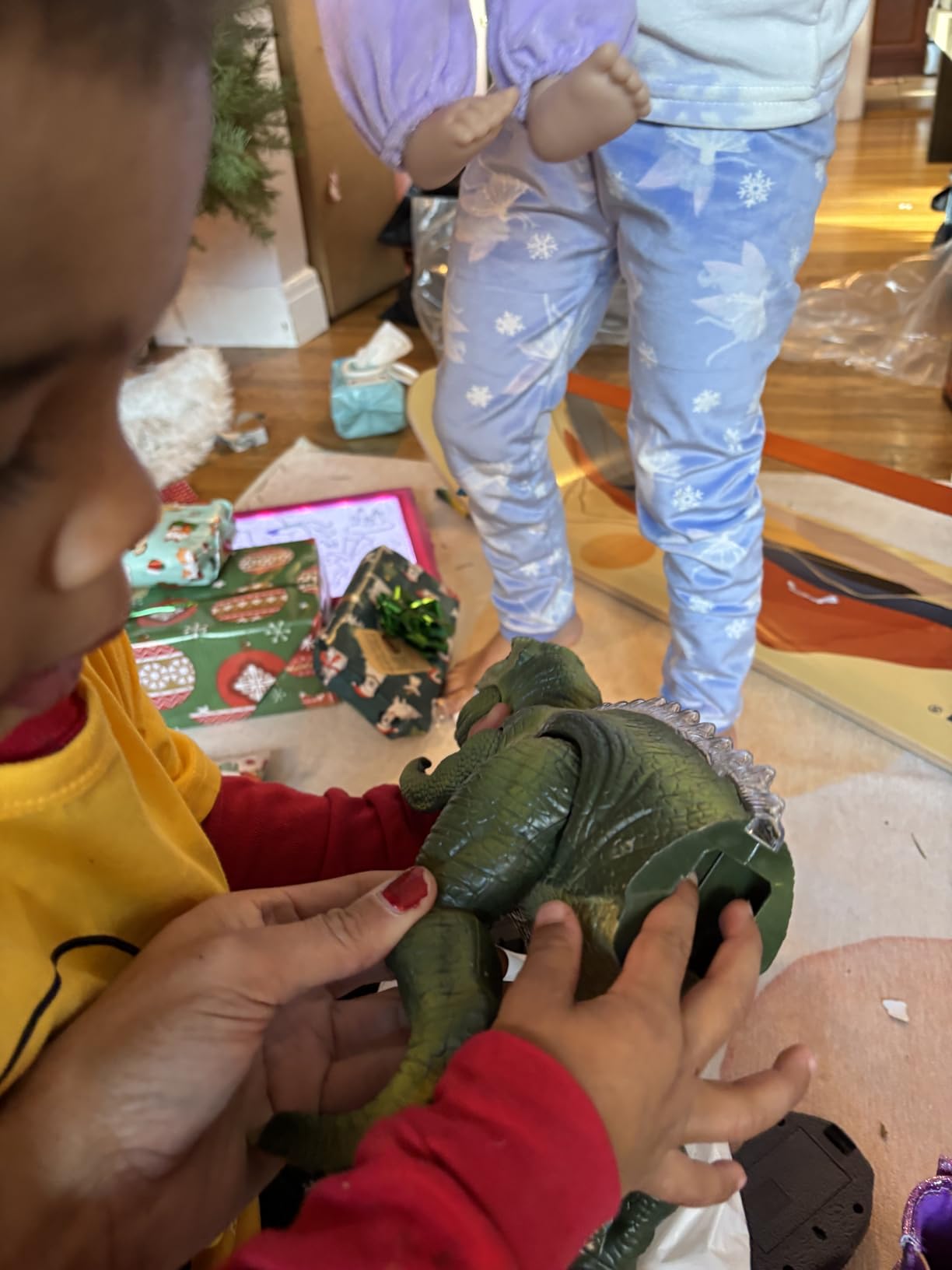 JOYIN Robot Dinosaur Toy for Kids Boys 3+ Big T.rex with Light and Realistic Roaring Sound, Remote Control Walking & Dancing Dinosaur, Electronic Toy for Kid, Birthday Gift for Kids Boys Girls customer photo 1