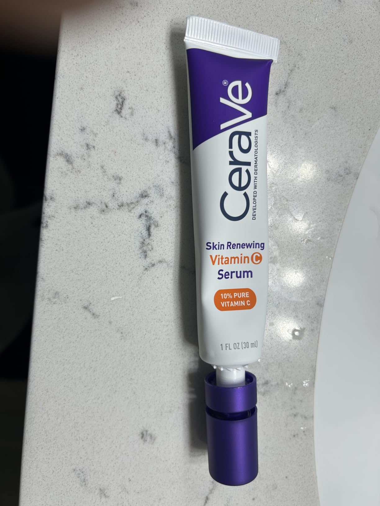 CeraVe Skin Brightening Vitamin C Serum for Face with Hyaluronic Acid, 1oz customer photo 2