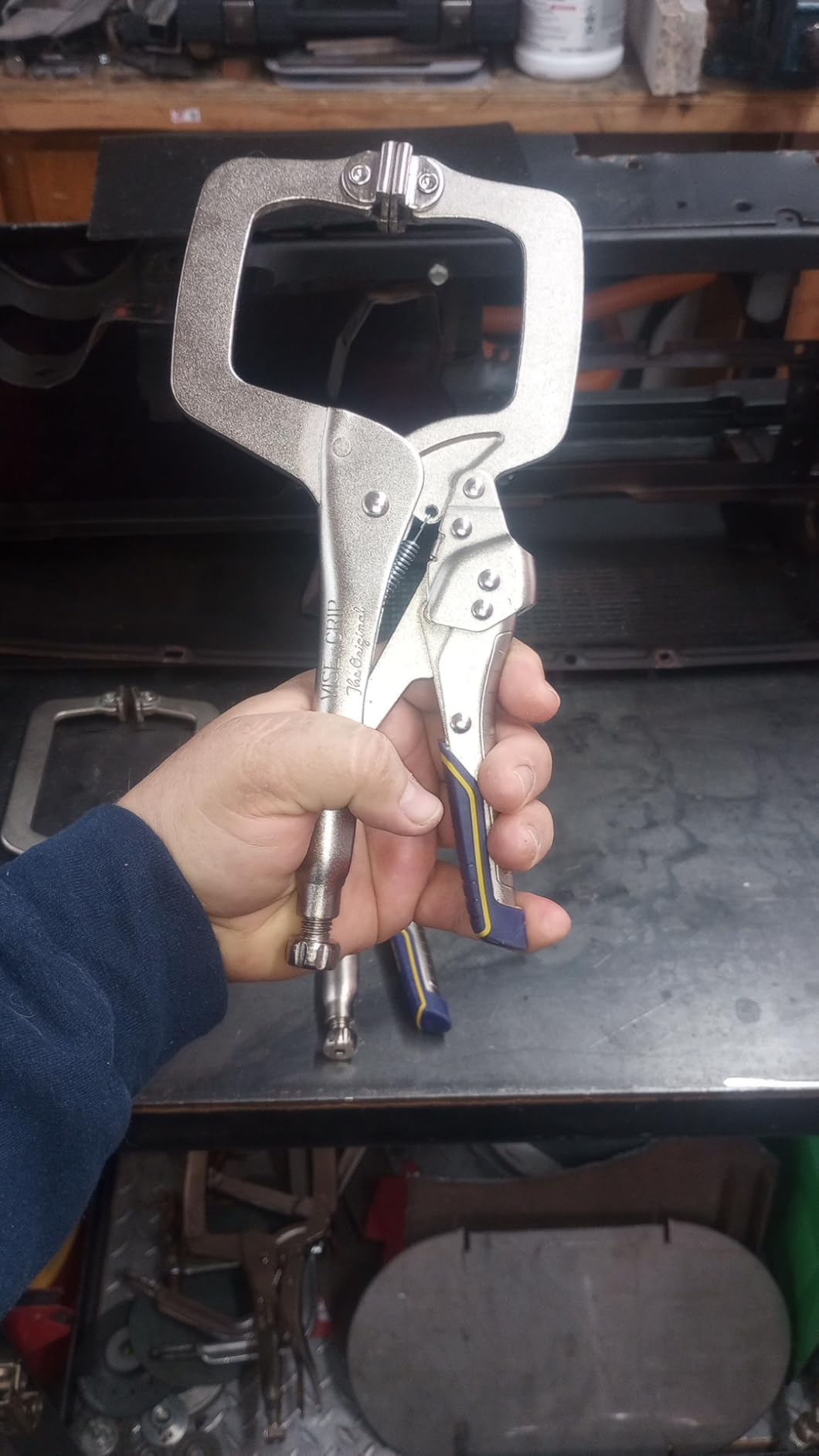 IRWIN VISE-GRIP Welding Pliers, Fast Release, C-Clamp with Swivel Pads, 11-Inch (IRHT82586) customer photo 2