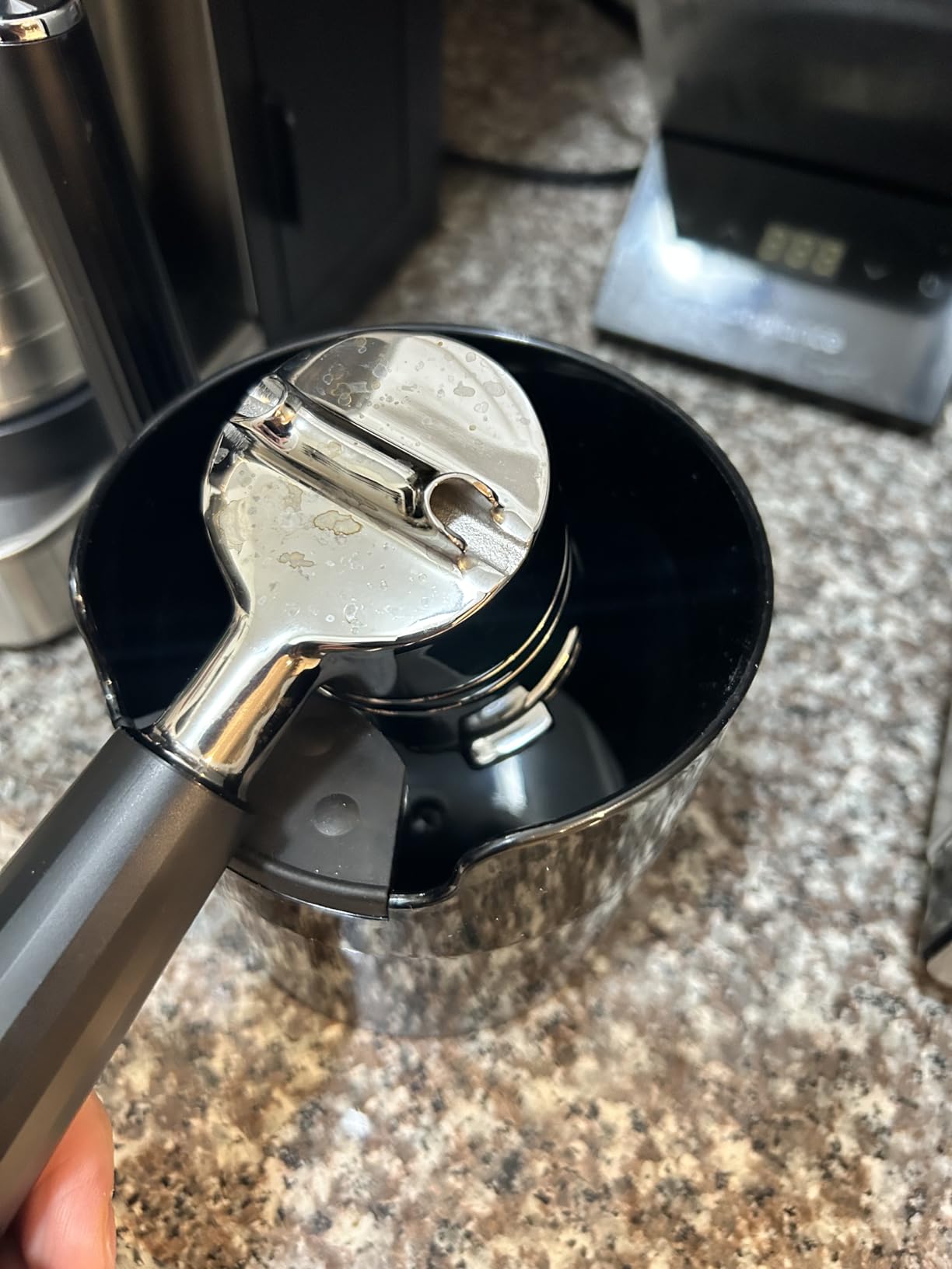 Knock Box for Coffee Grounds - Innovative Barista Accessory with Improved Handling - Coffee Knock Box for Espresso Machine, Black customer photo 2