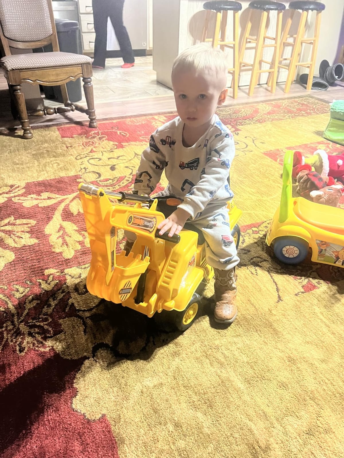 HOMCOM Ride On Excavator Pull Cart Kids Digger with Horn Ages 18-48 Months customer photo 1