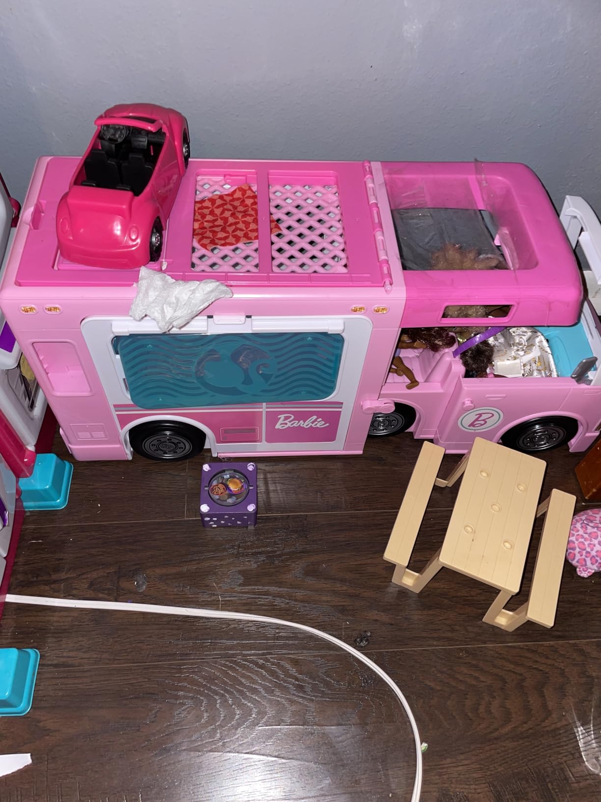Barbie 3-in-1 DreamCamper Vehicle, Approx. 3-ft, Transforming Camper with Pool, Truck, Boat and 60 Accessories, Makes a Great Gift for 3 to 7 Year Olds customer photo 2