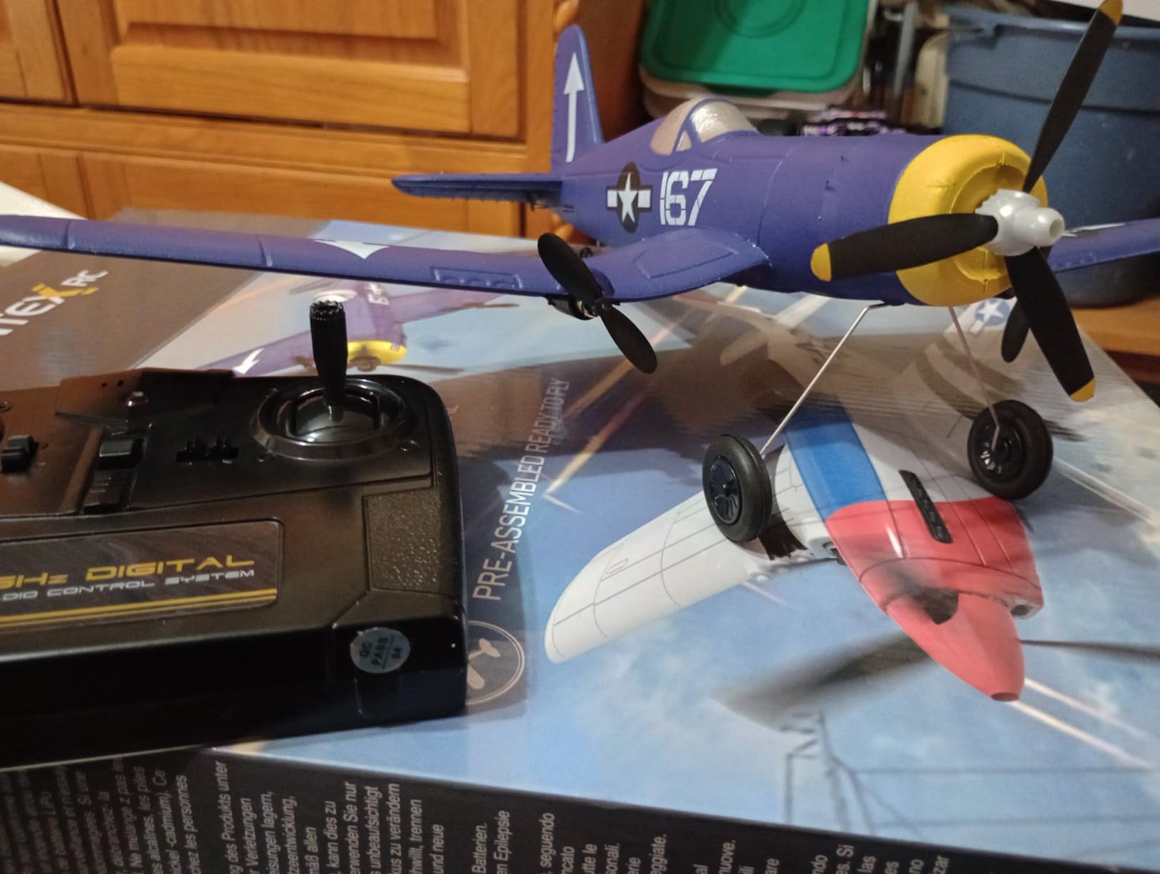 volantexrc RC Plane for Beginners, 4CH WWII RC Airplane T28 Trojan with Aileron, 2.4Ghz Remote Control Plane with Xpilot Self Righting & One Key Aerobatic for Adults (761-9 RTF) customer photo 1