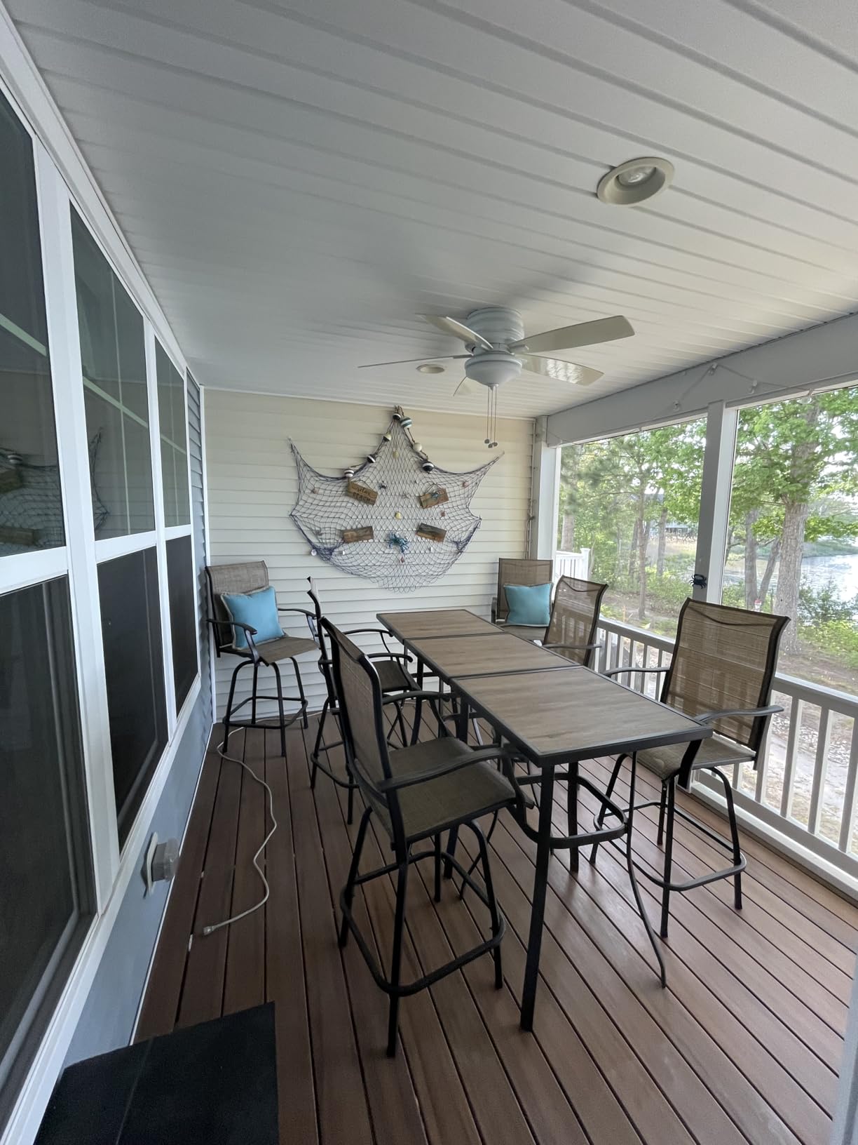 PHI VILLA Bar Height Patio Table and Chairs Set for 2 customer photo 1