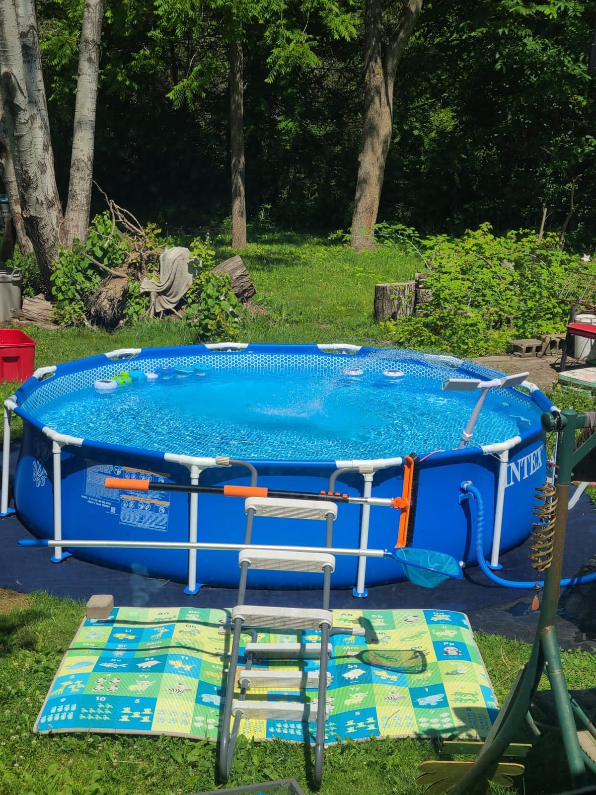 INTEX Metal Frame 8ft x 20in Round Above Ground Swimming Pool customer photo 1